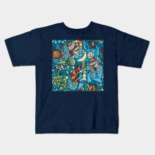 Cubist Crustacean Critters Kids T-Shirt